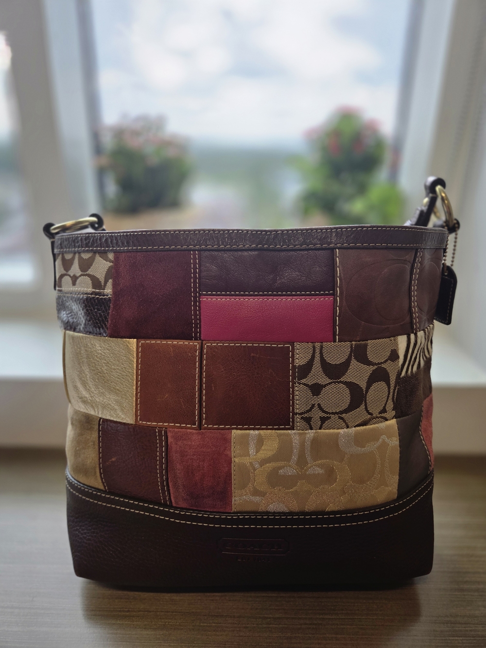 2006 Coach Holiday Patchwork Bucket Tote (Style No. 10434)